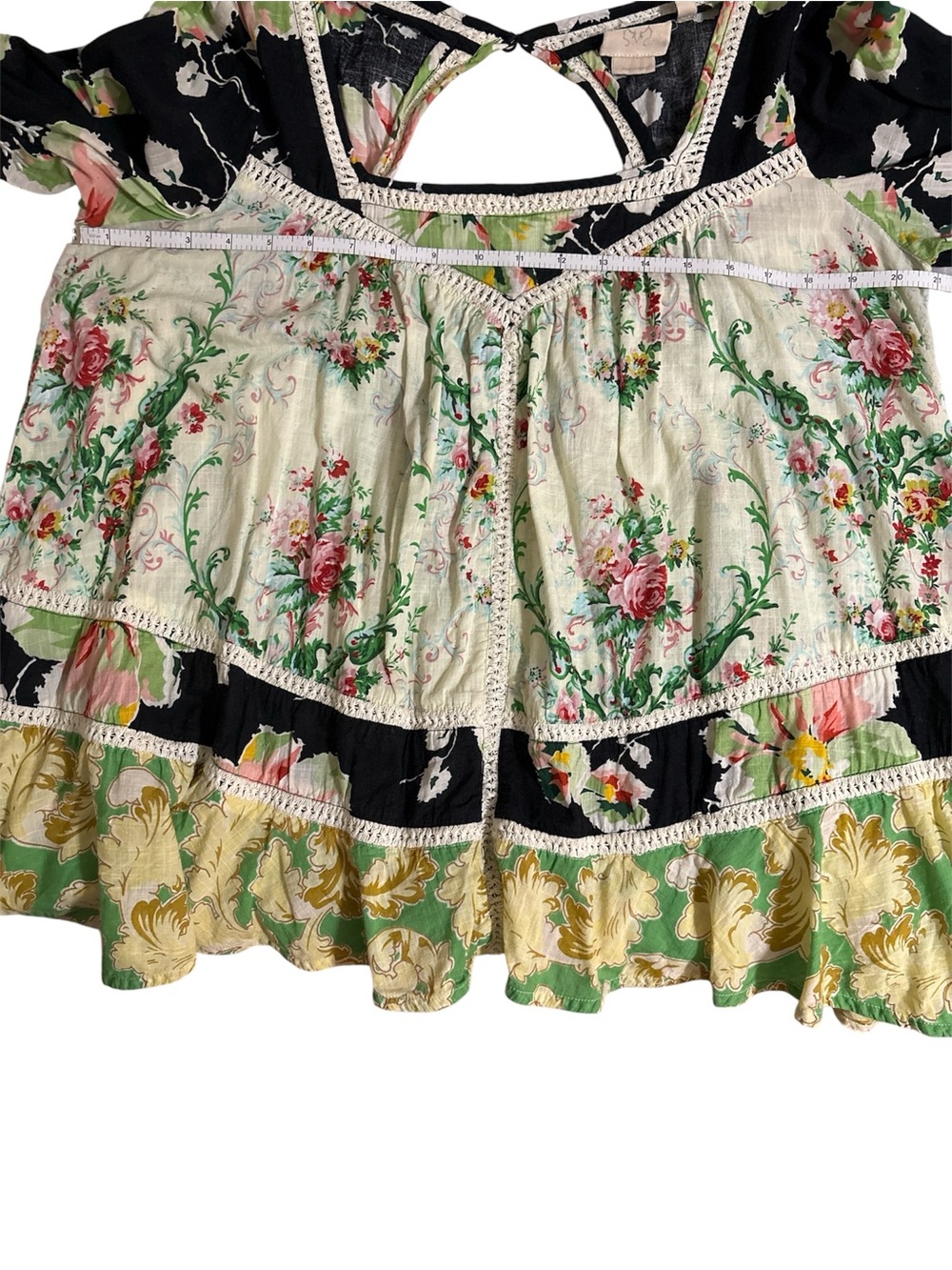 Anthropologie Vanessa Virginia Prateria Boho Baby Doll Swing Top Tunic Sz. 12 - Picture 11 of 13
